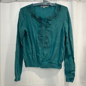 Boden Blue Cardigan with Embroidered Details